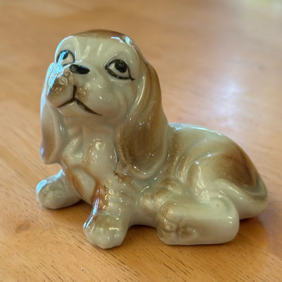 Cocker Spaniel Ceramic Dog Figurine - Brown and White - Picture 5 of 7